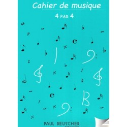 Cahier de Musique 4 x 4...