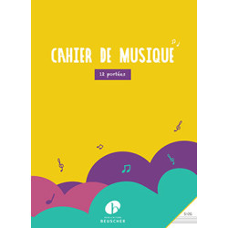 Cahier de musique 12 portées