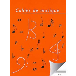 Cahier de musique 8 portées...