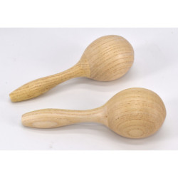 Maracas en bois brut