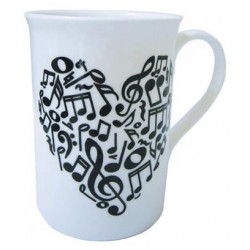 Mug, coeur de notes